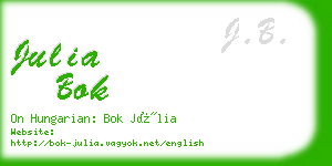 julia bok business card